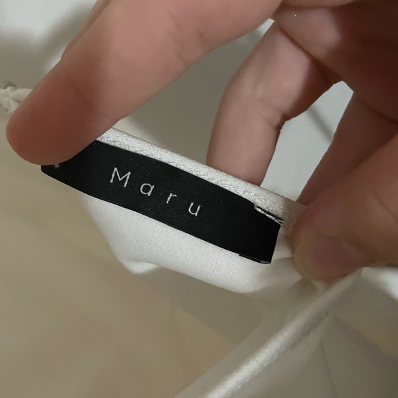 White Jump Suit with Gold Buttons - Picture 2 of 4